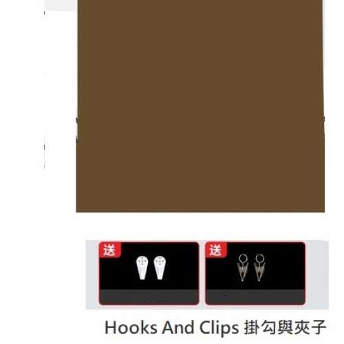 3m(W) X 2m(H) Ins Backdrop With Hooks And Clips Set - Brown 啡色背景布