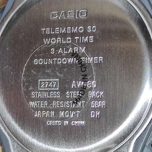 全新 CASIO 電子錶 NO.2747 AW80D-1AVCB
