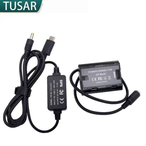 TUSAR Dummy Battery Kit With Type-C USB Adaptor For  FUJIFILM NP-W235 (假電池...
