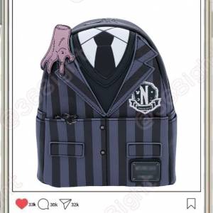 美劇亞當斯Wednesday星期三創意校服書包背包