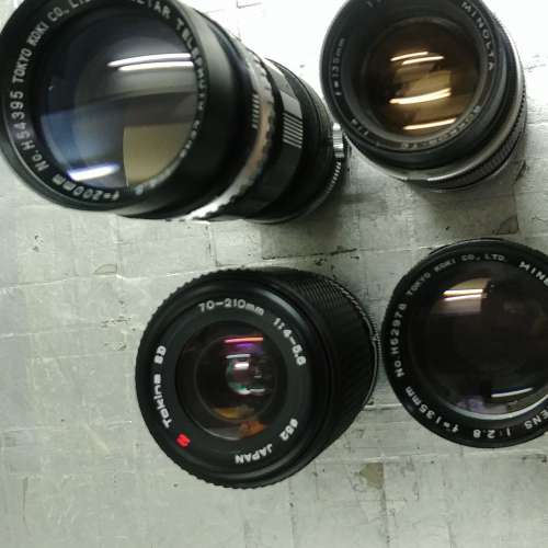 minolta/Tokina/Minetar/Komura 135/200/300特價鏡電影鏡