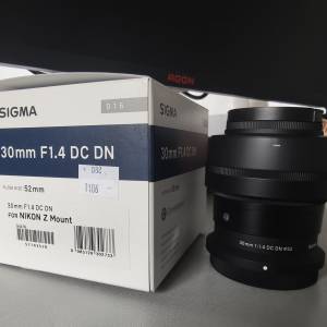 Sigma 30mm F1.4 DC DN 鏡頭行貨  (Nikon Z Mount)