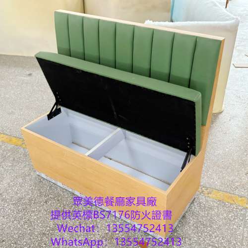 冰室卡位梳化訂製，茶餐廳卡位餐檯梳凳，雙面卡座訂製,共用靠背儲物櫃抽屜沙發梳化...