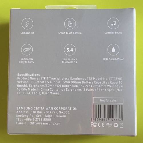 全新samsung ITFIT無線藍芽耳機