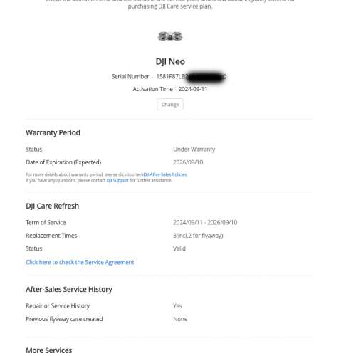 [觀塘實體店] 二手 DJI Neo Fly More Combo + Care Refresh 有效期到2026年9月 *S9...