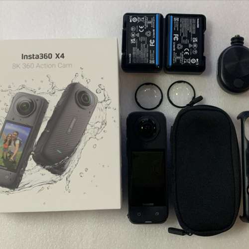 [觀塘實體店] 二手 Insta360 X4 (共2電+子彈時間繩+控溫握套) 行貨保養到2025年12...