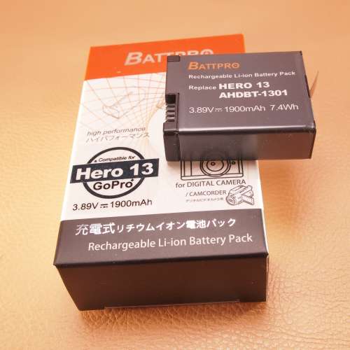 香港行貨 由BATTPRO免費一年保用電池合GoPro 13 Hero 13 Hero13 action camera專用