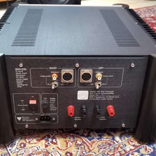 Ben & David, Model 80, Dual monaural, Class A, Power Amplifier 雙單聲道 純甲類...