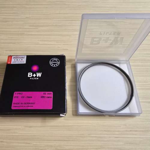 9成新B+W T-Pro 82mm UV-Haze MRC Filter 香港行貨有單有盒