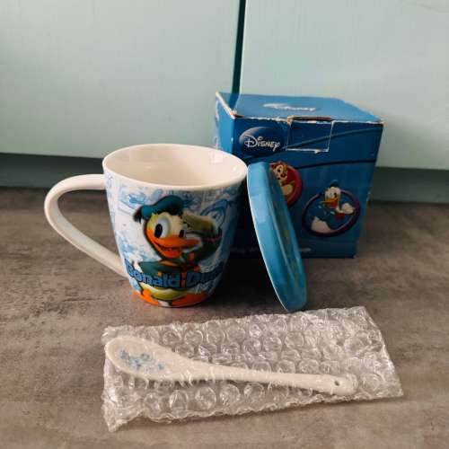 迪士尼唐老鴨水杯 Disney Donald Duck Mug With Lid & Spoon