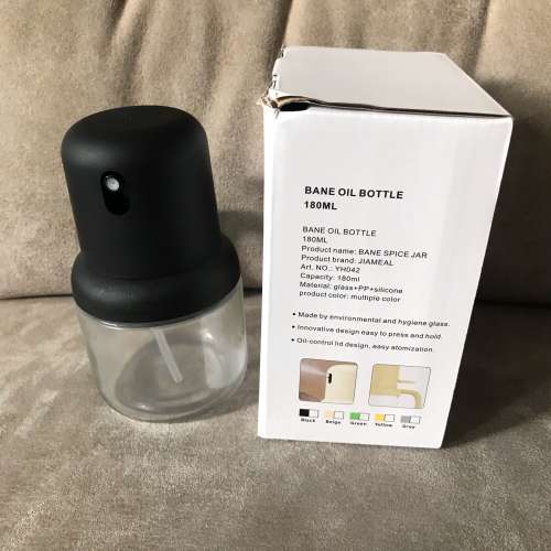 🍚 Bane Oil Dispenser Sprayer Bottle 180ml BLACK NEW 全新 按壓式 玻璃噴 油壺 ...