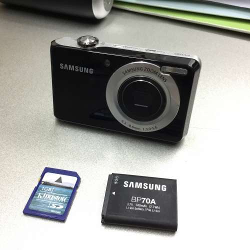 Digital Camera Samsung PL100 CCD 數碼相機 連 差電及 Kingston SD card