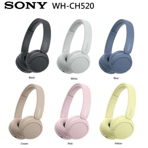 Sony WH-CH520 Wireless Bluetooth Overhead Headphones無線耳機,動人音質,全新水貨!