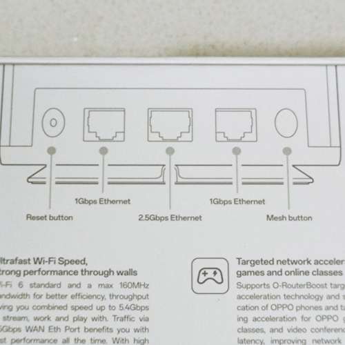 全新 OPPO AX5400 WiFi 6 Router with 2.5Gbps Wan/Lan