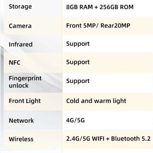 Hibreak pro Color 6" E-ink 白色 (with 4G&5G connection)