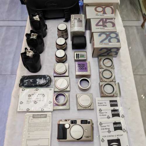 （收藏級）Contax G2 70週年紀念版 with g28, g45, g90, TLA 200, 原裝配件 全球限...