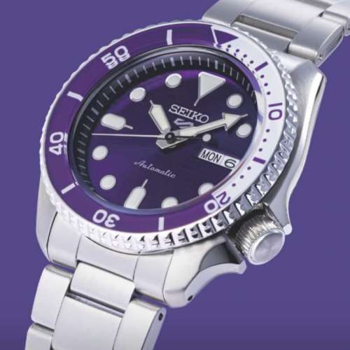 Seiko紫色錶 紫錶 purple 精工錶 手錶 新加坡空運到港  靚號碼  Seiko 5 sports SR...