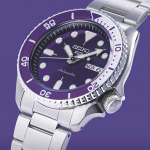 Seiko紫色錶 紫錶 purple 精工錶 手錶 新加坡空運到港  靚號碼  Seiko 5 sports SR...