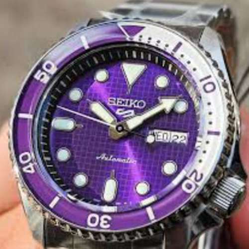 Seiko紫色錶 紫錶 purple 精工錶 手錶 新加坡空運到港  靚號碼  Seiko 5 sports SR...