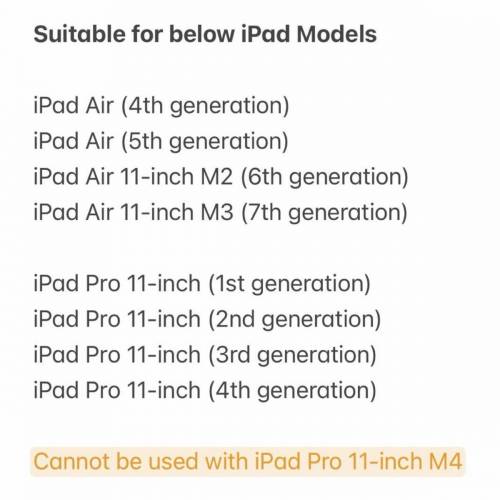 Apple Smart Keyboard Folio for iPad Air 11&rdquo; M2 M3 Gen 4~7, iPad Pro 11&rdquo; Gen...