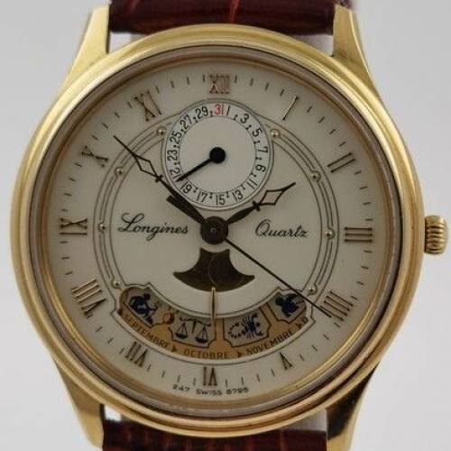 ( 己售出 ) 古董18kt金皮帶錶