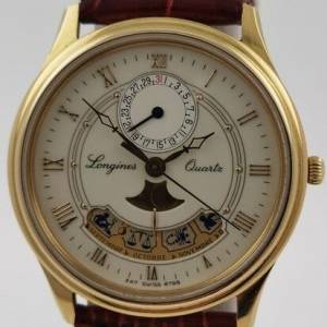 ( 己售出 ) 古董18kt金皮帶錶