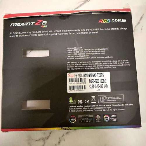 G.SKILL Trident Z5 RGB DDR5-7200Mhz 16GBx2