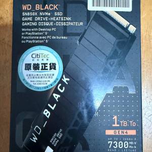WD BLACK SN850X M.2 Gen4 NVMe Gaming SSD 連散熱片1TB PS5合用