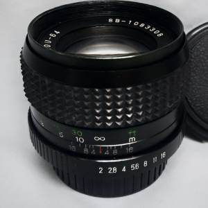 全黒版本 海鷗 58mm F2 Haiou-64 複刻蘇聯Helios/Jena Biotar設計 MD-mount