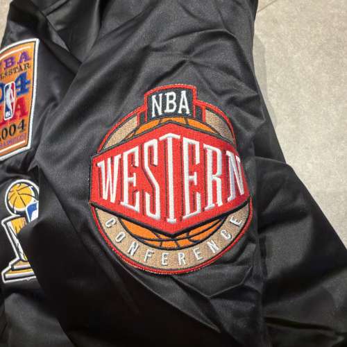 全新M&N Saint Bomber Jacket Lakers Black