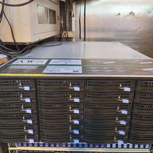 SUPER X11SAE底板/E3 1225V6 /16GB DDR4/128GB M.2 nvme /24bay機箱/1300w 火牛+4...