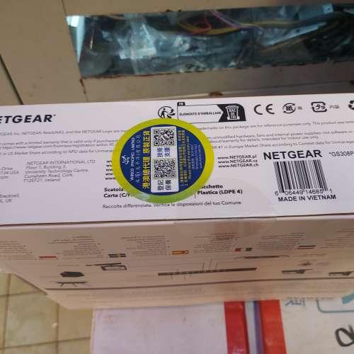 全新未開箱Netgear 8 端口千兆PoE+ 交換機(83W) GS308PP