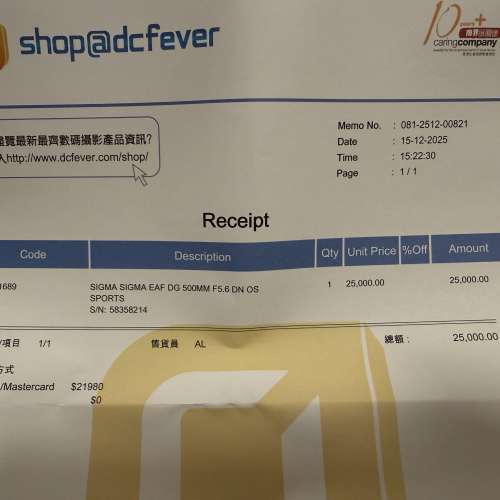 Sigma 500mm F5.6 DG DN OS | Sports