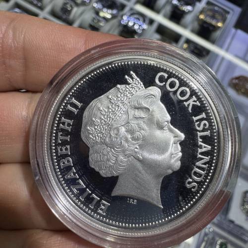 😍😍罕有2004年庫克群島台灣獼猴1盎司銀幣（鍍金版)