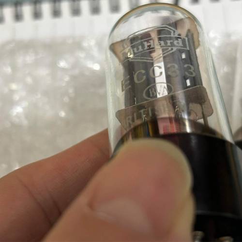二手約90%新英國Mullard ecc33直接代用代替6sn7/6n8p （$1998 －對二支不散賣)