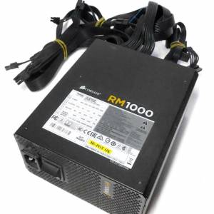 齊線良好9成新專業級無塵淨牛Corsair RM1000 (1000W 80PLUS Gold Full Modular)機箱...