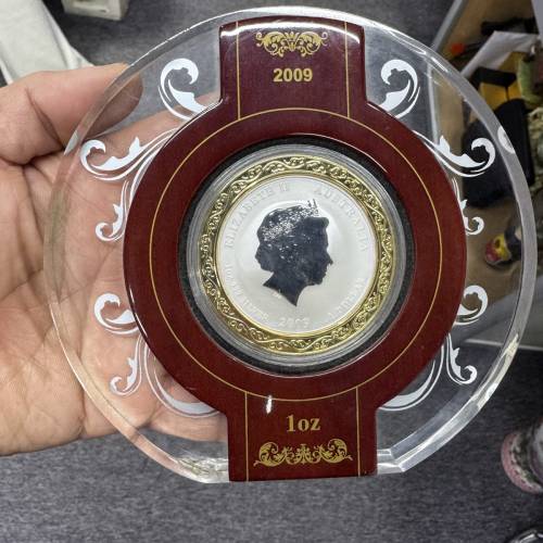 😍😍少有2009年澳洲珀斯鑄幣局牛年生肖彩色銀幣