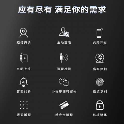 【代淘免運費】德利全自動智能門鎖電子指紋鎖防盜門人臉識別手機遠程開鎖視頻V6