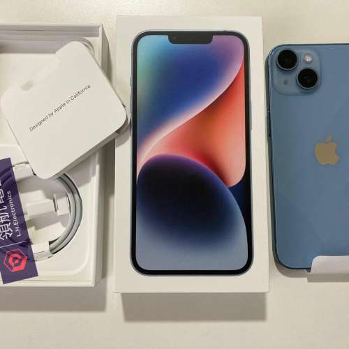 港行全新 iPhone 14 512gb 一年蘋果保養 what app 6497 6645 blue