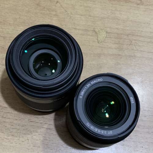兩支Sony 鏡頭18-70mm+55-200mm 鏡片清冇花冇霉9成新以上