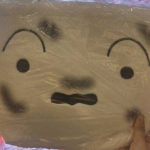 蠟筆小新（小白）毛絨手袋