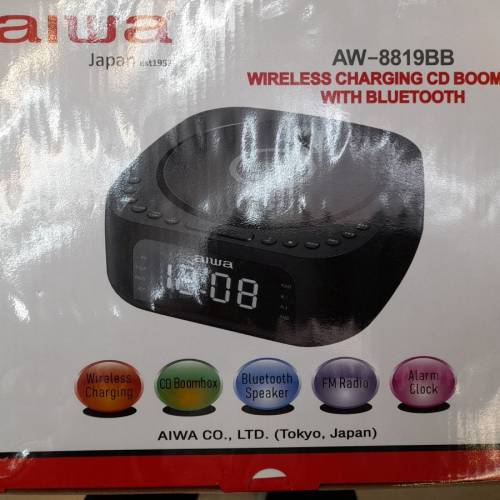 ( 全新行貨 ) Aiwa AW-8819BB CD FM Boom Box W/Wireless Charging Function