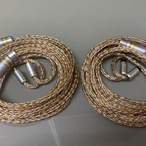 旋轉拍賣紫鑽認證(耳機線名:阿帕斯 Apas)16絞金銀銅800芯(單晶銅+單晶銅鍍銀+單晶...