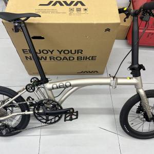 電變12速 消光鈦色) 2025最新款JAVA NEO 電變12速 升級碟剎349鋁合金折叠車（三折叠...