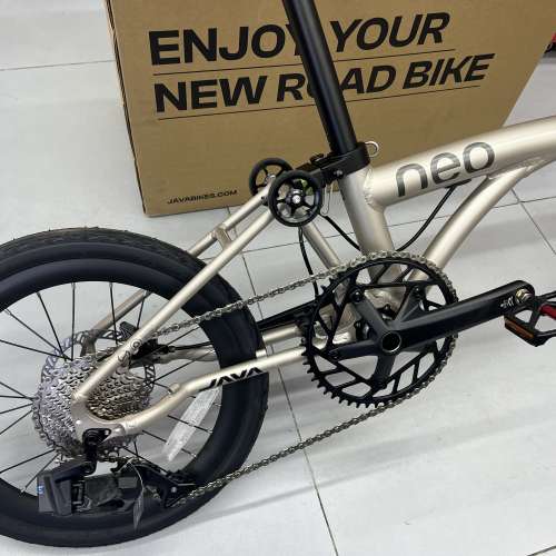 電變12速 消光鈦色) 2025最新款JAVA NEO 電變12速 升級碟剎349鋁合金折叠車（三折叠...