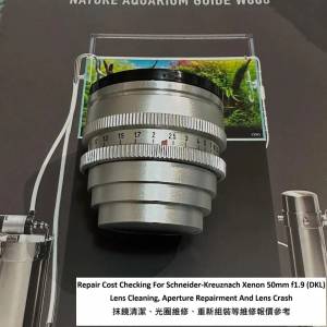 Repair Cost Checking For Schneider-Kreuznach Xenon 50mm f1.9 (DKL) Lens Cleaning