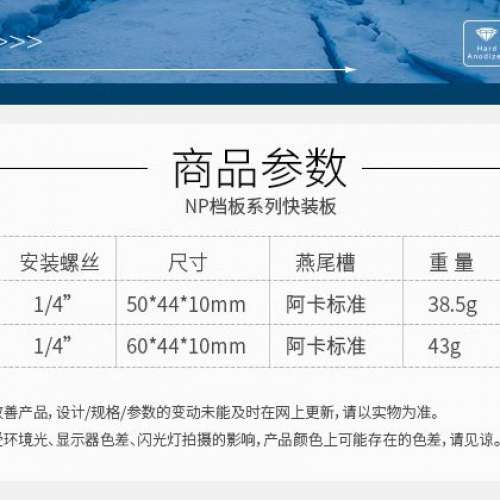 [接近全新] Leofoto NP-60 相機快拆板 (雲台 波頭 腳架 快裝板)