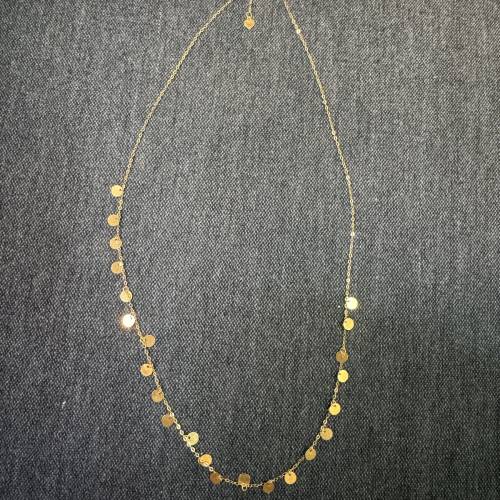 18k金圓片千爆滿天星頸鏈