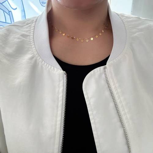 18k金圓片千爆滿天星頸鏈