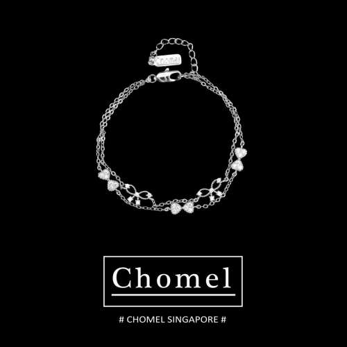 Chomel新加坡S925纯银蝴蝶结手链女